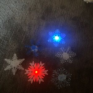 Festive Snowflake LED Light Set - Red, Green, blue